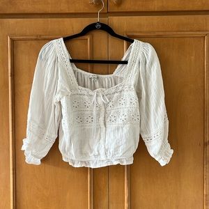 White peasant top